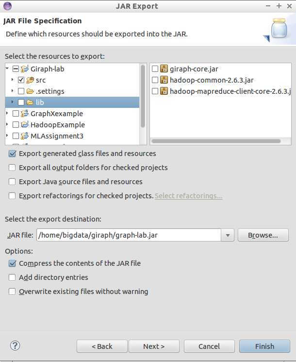 Export JAR
        configurations 2